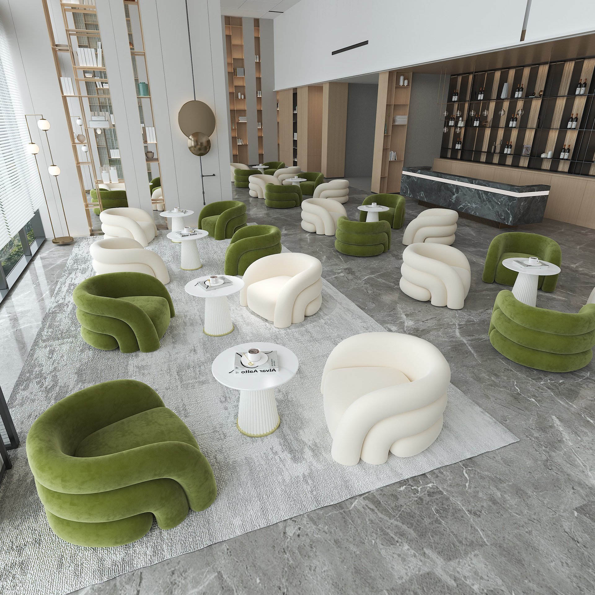 Modern Light Luxury Office Negotiation Sofa Coffee Table Cream Wind Office Meeting Simple Selling Lazy Sofa