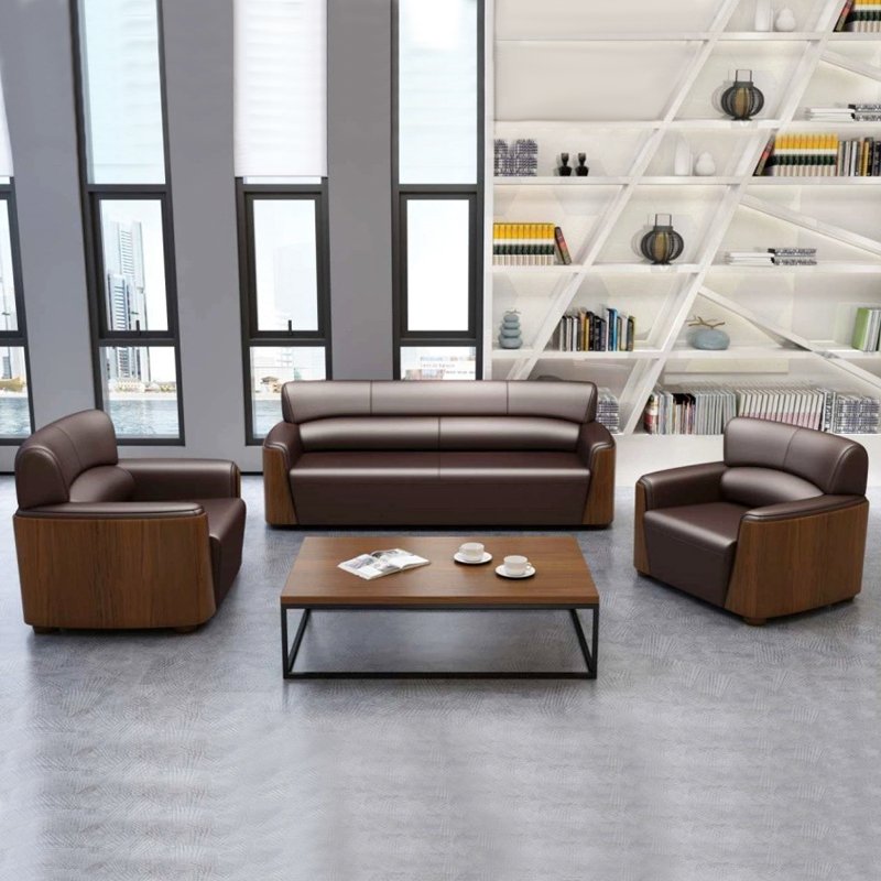 Modern High-Grade PU Leather Office Sofa Set Modular and Convertible for Hotels Schools Apartments and Hospitals