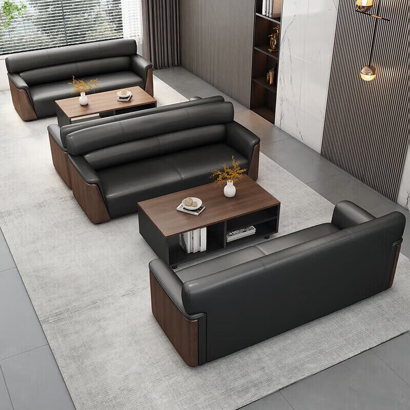 Modern High-Grade PU Leather Office Sofa Set Modular and Convertible for Hotels Schools Apartments and Hospitals