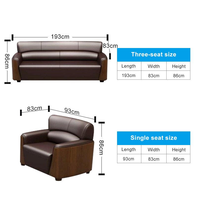Modern High-Grade PU Leather Office Sofa Set Modular and Convertible for Hotels Schools Apartments and Hospitals