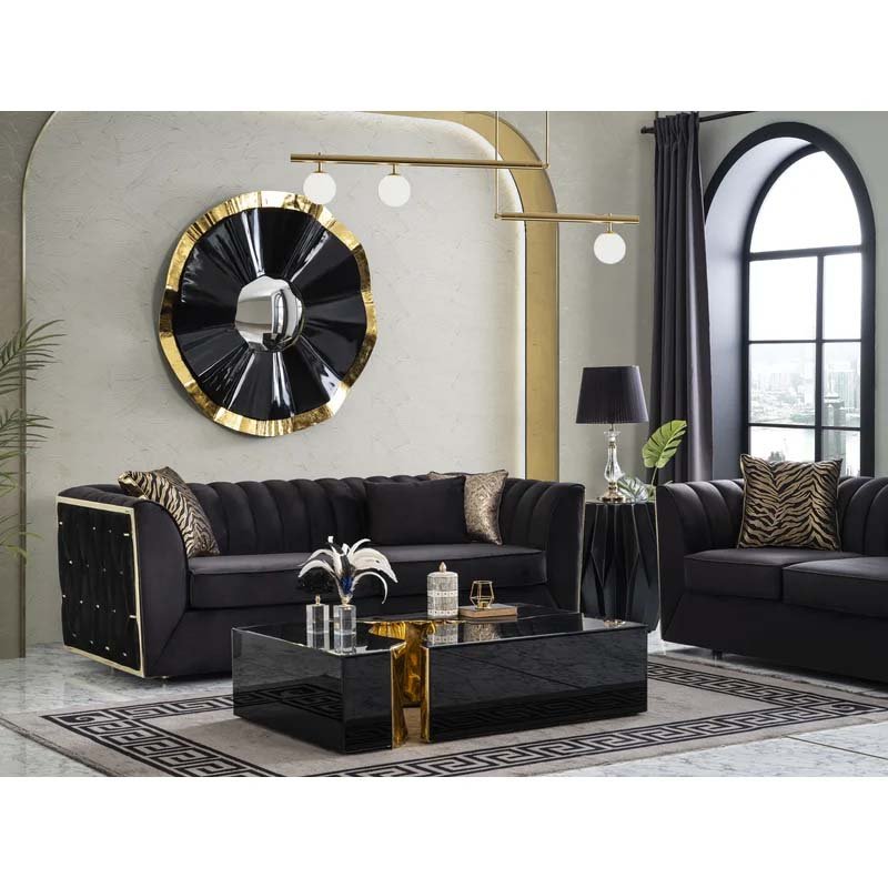 WINFORCE Customizable Turkiye Styles Tufted Velvet Chesterfield Sofa 1+2+3 Living Room Sofa Couch Furniture Luxury Sofa Set