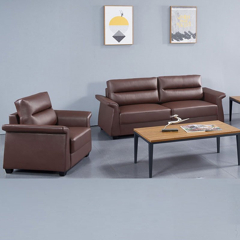Minimalist Comfortable Modular Office Sofa Set Vip Waiting Room Modern Leather Sofa