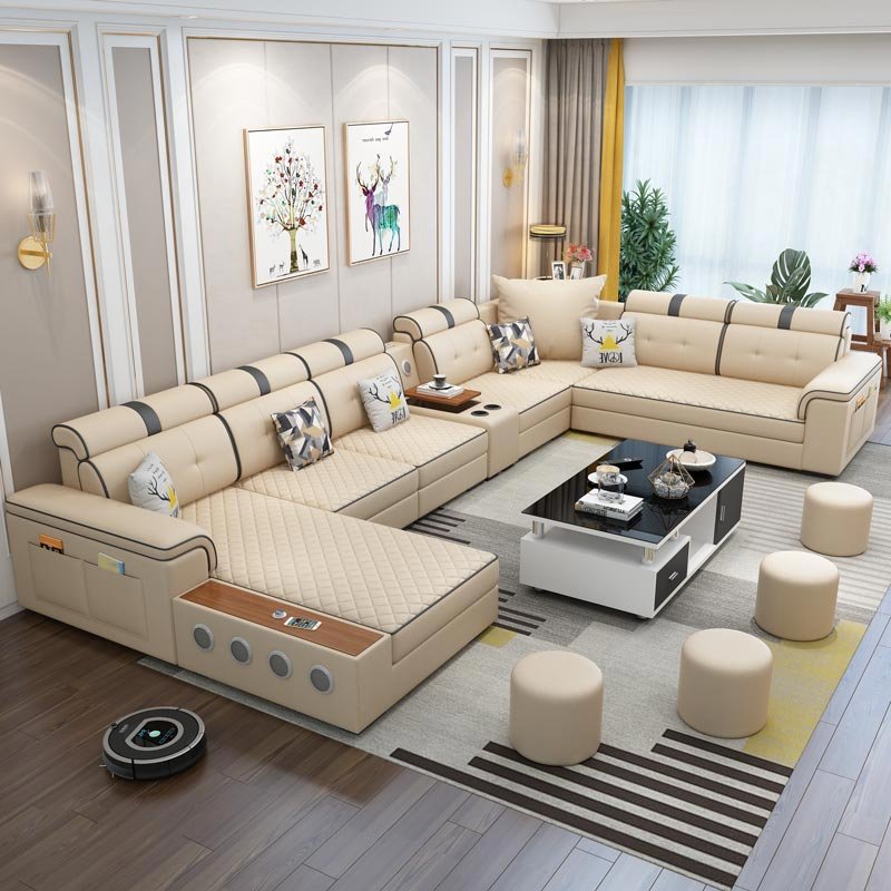 CBMmart Modern Stationary Contemporary Leather Wholesale Home Living Room Love Seater Sofa