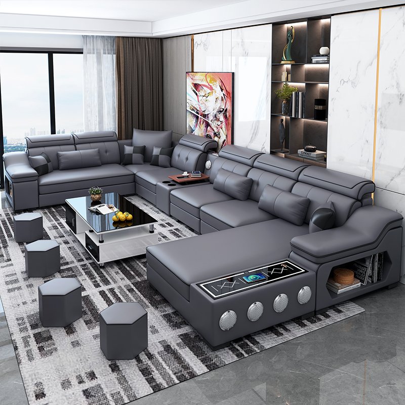 CBMmart Modern Stationary Contemporary Leather Wholesale Home Living Room Love Seater Sofa