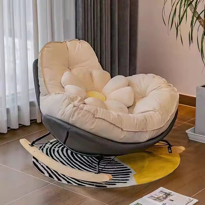MORE DESIGN Comfortable Rocking Adult Recliner Lazy Sofa Adult Living Room Light Luxury Leisure Rocking Lounge Chair