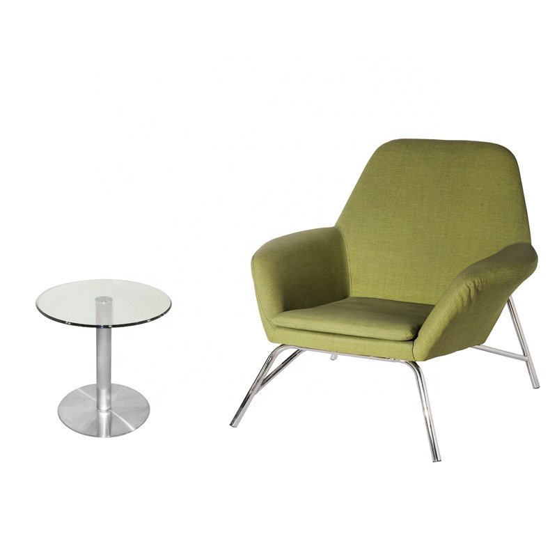 Nordic Style Single Lamb Velvet Sofa Light Luxury Simple Leisure Personality Special-Shaped for Living Room Hotel Dining Wedding
