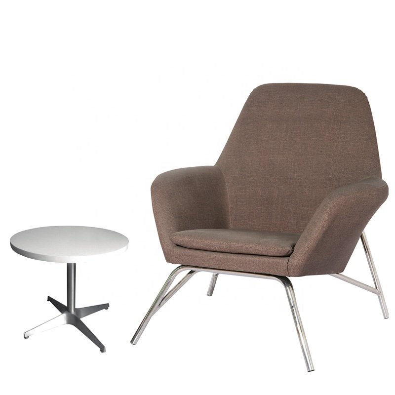 Nordic Style Single Lamb Velvet Sofa Light Luxury Simple Leisure Personality Special-Shaped for Living Room Hotel Dining Wedding