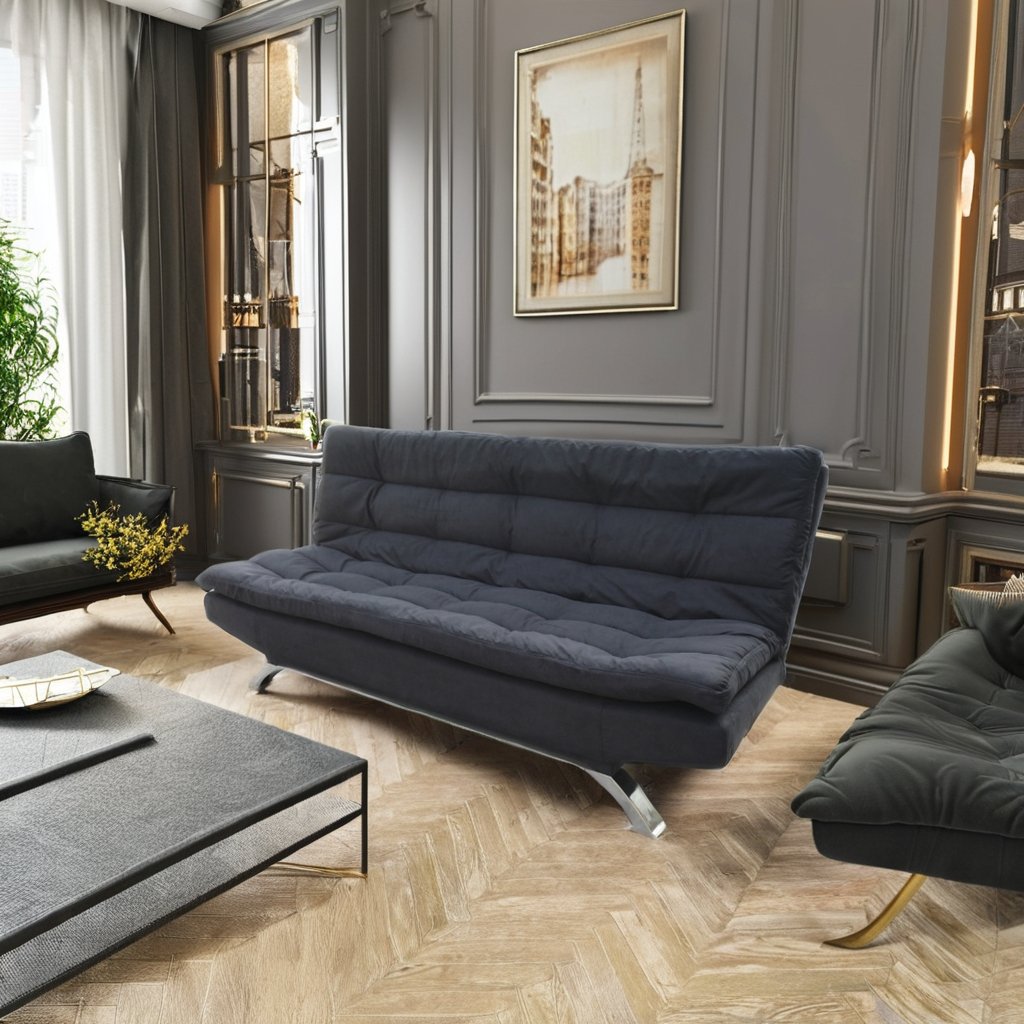Modern European Style Fabric Sofa Furniture Convertible Extendable for Living Room Bedrooms School Space Saving Wood Design