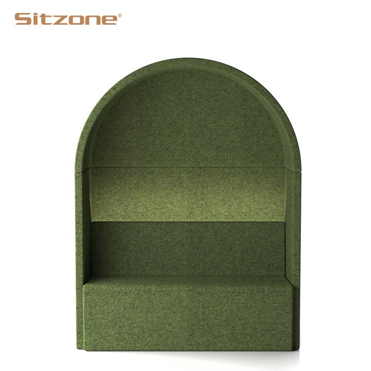 Modern high back booth seating sound proof office reception single sofa