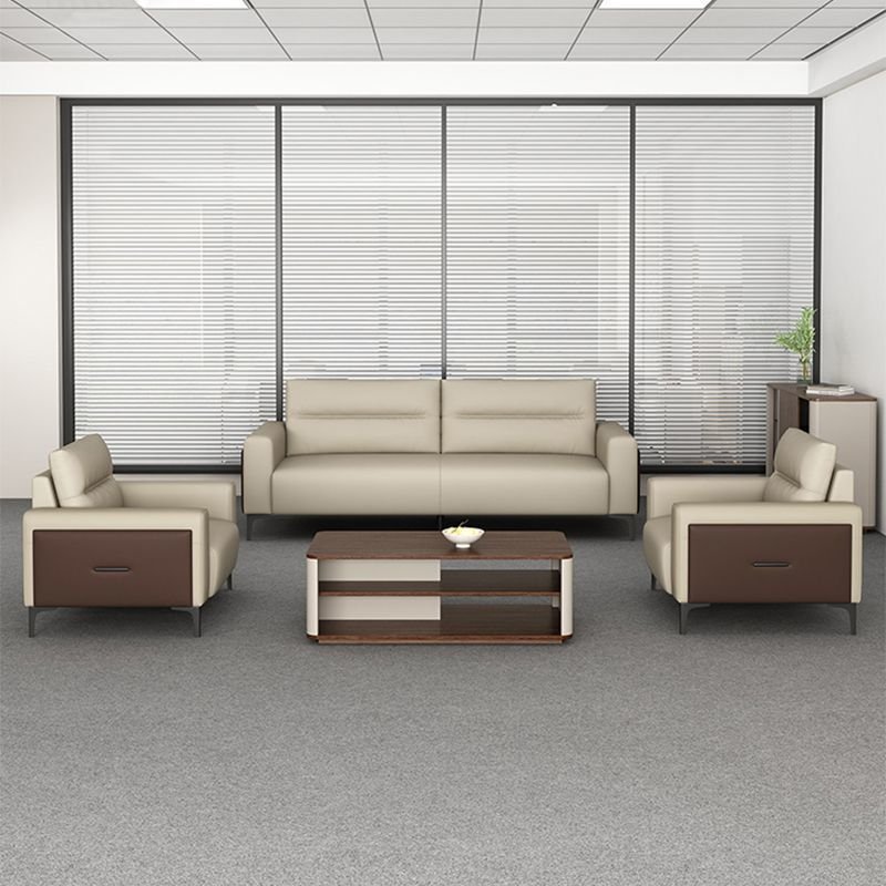 Jiangsu Keye Modern Simple Leather Office Sofa Set with Modular Coffee Table for Business & Leisure Reception Rest Area