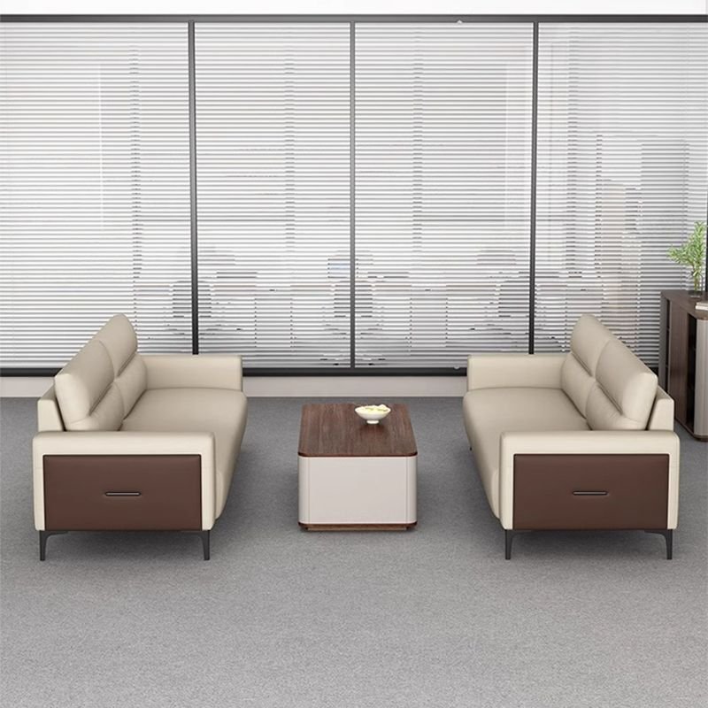 Jiangsu Keye Modern Simple Leather Office Sofa Set with Modular Coffee Table for Business & Leisure Reception Rest Area