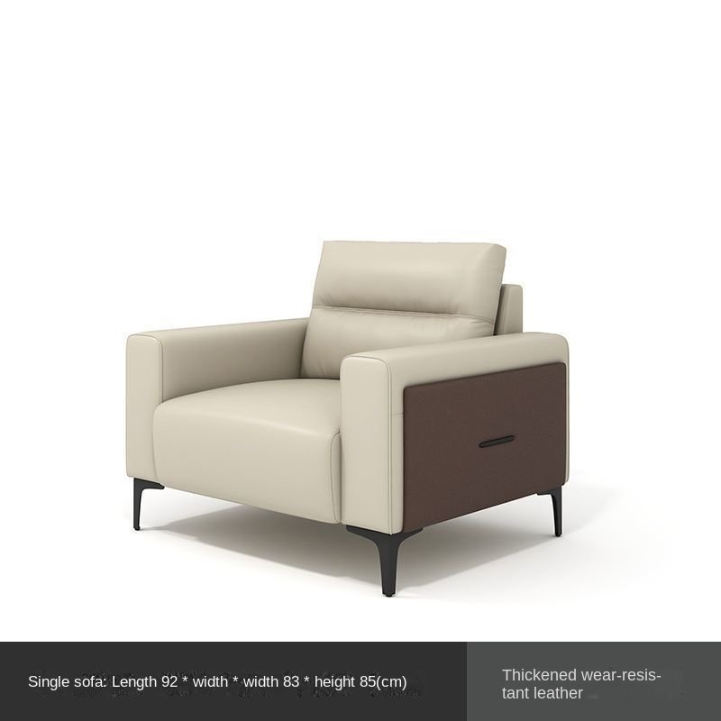 Jiangsu Keye Modern Simple Leather Office Sofa Set with Modular Coffee Table for Business & Leisure Reception Rest Area
