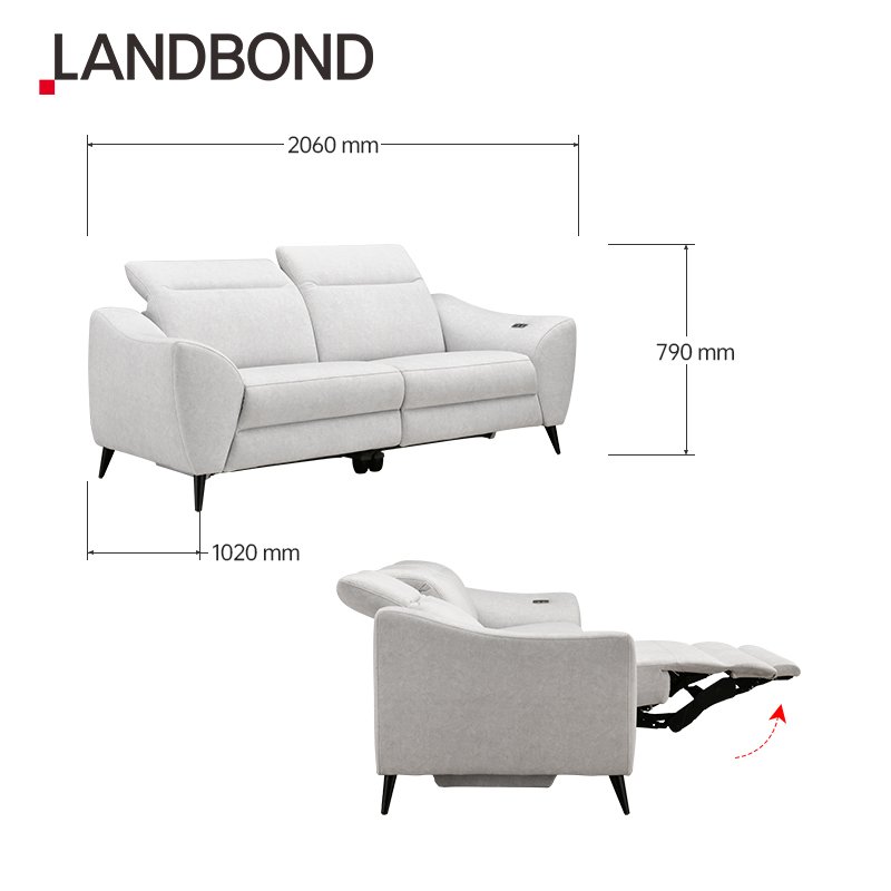 LANDBOND Home Sofa Set Furniture Multifunction Luxury Modern Design 3 Seater Fabric Electric Recliner Living Room Sofa