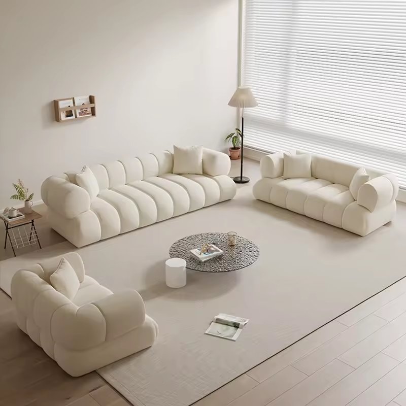 ATUNUS Italy Velvet Soft Green Couch 3 Seater Apartment Hotel Living Room Modular Sectional Sofa Couch Set