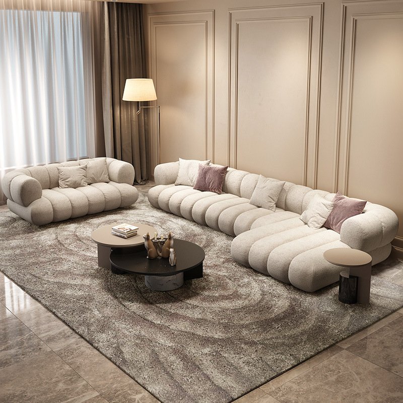 ATUNUS Italy Velvet Soft Green Couch 3 Seater Apartment Hotel Living Room Modular Sectional Sofa Couch Set