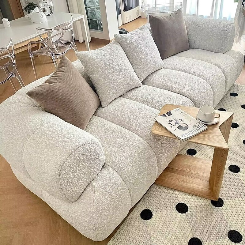 ATUNUS Italy Velvet Soft Green Couch 3 Seater Apartment Hotel Living Room Modular Sectional Sofa Couch Set