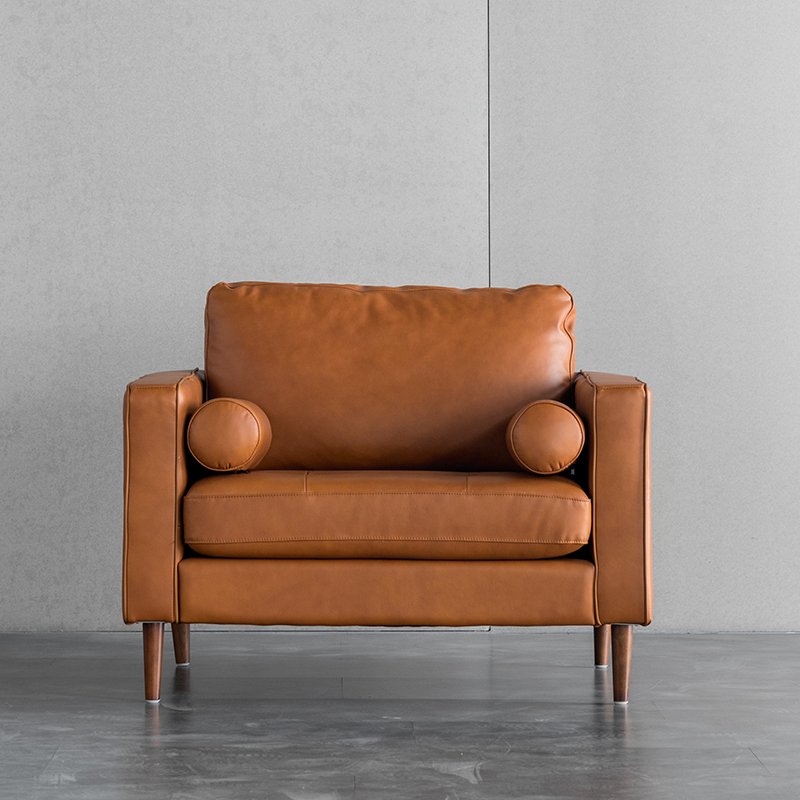 TPZ079S Wholesale Genuine Leather one seat sofa set modern design home furniture wooden sofa living room sofas