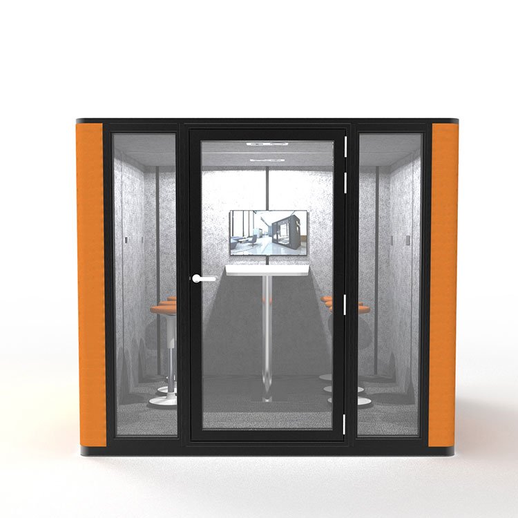 New Design sealed insulating glass Sound Absorbing Office Sofa Phone Booth Seating High Pod