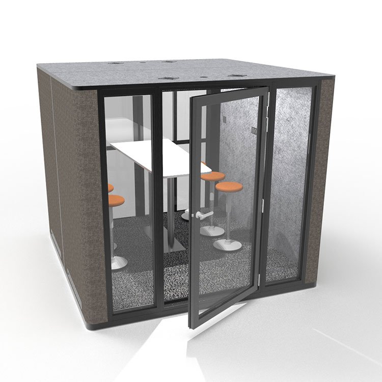 New Design sealed insulating glass Sound Absorbing Office Sofa Phone Booth Seating High Pod