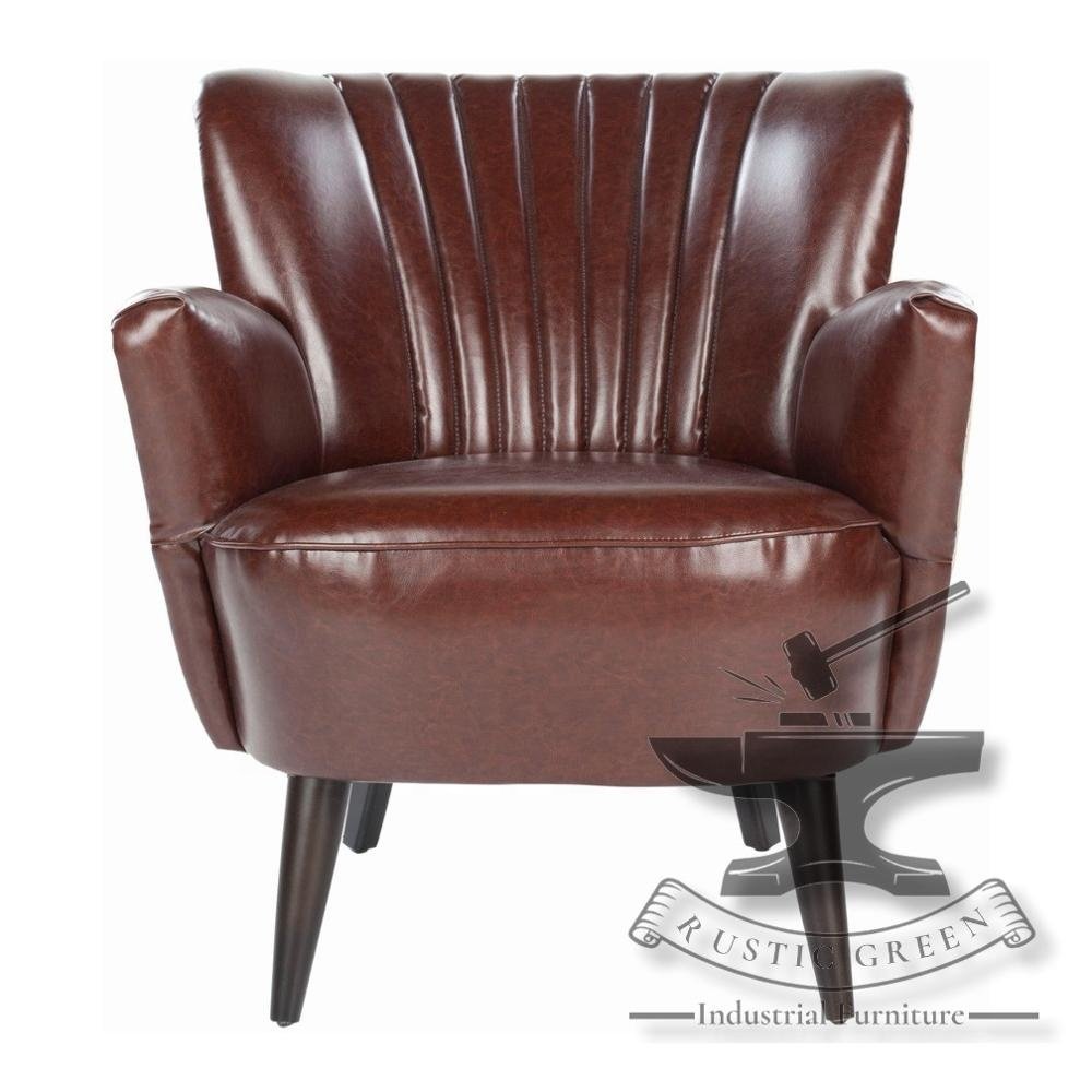 Vintage Genuine Leather Wing Back Sofa Chair