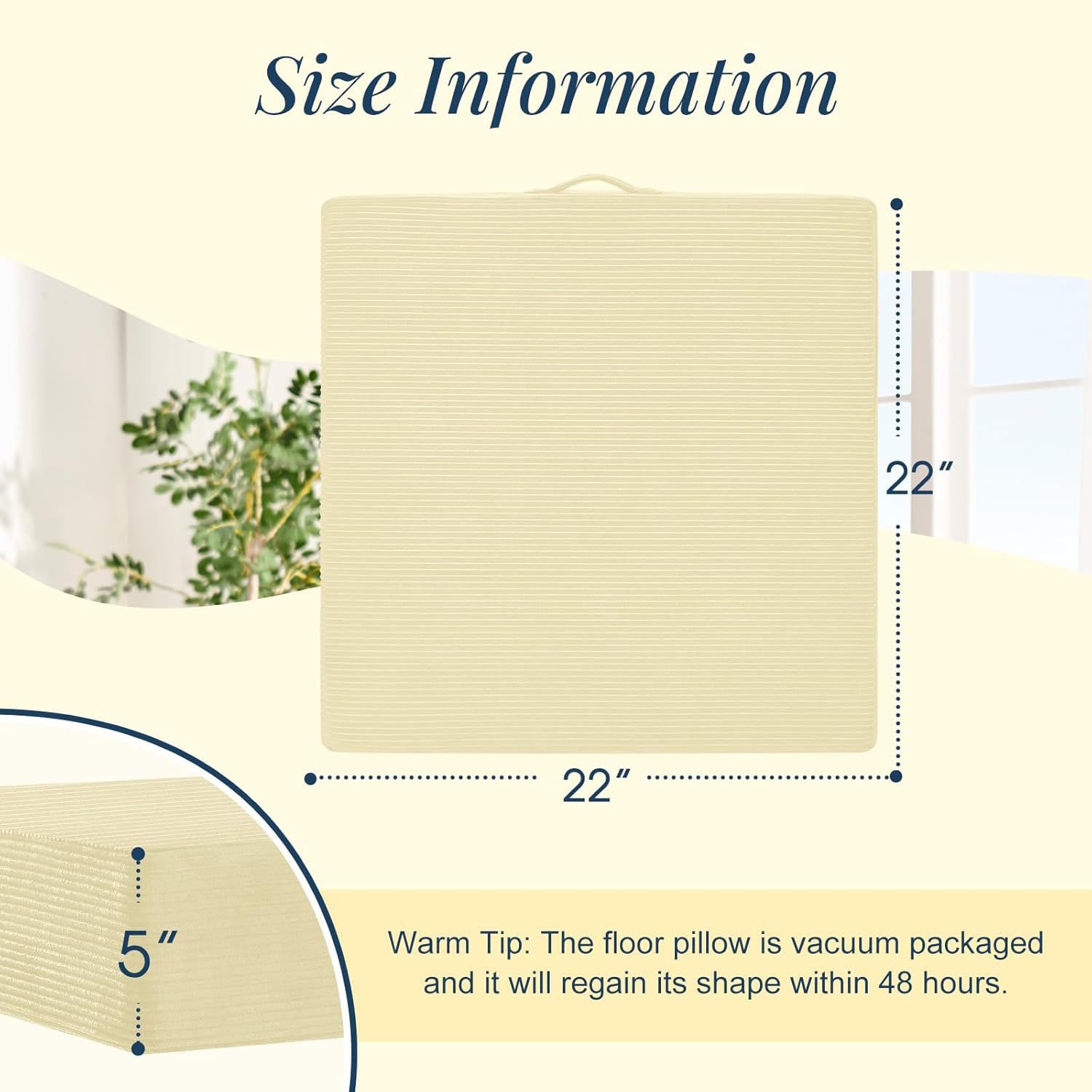 Yoga Meditation Cushion Seating Foam Sponge Floor Cushion