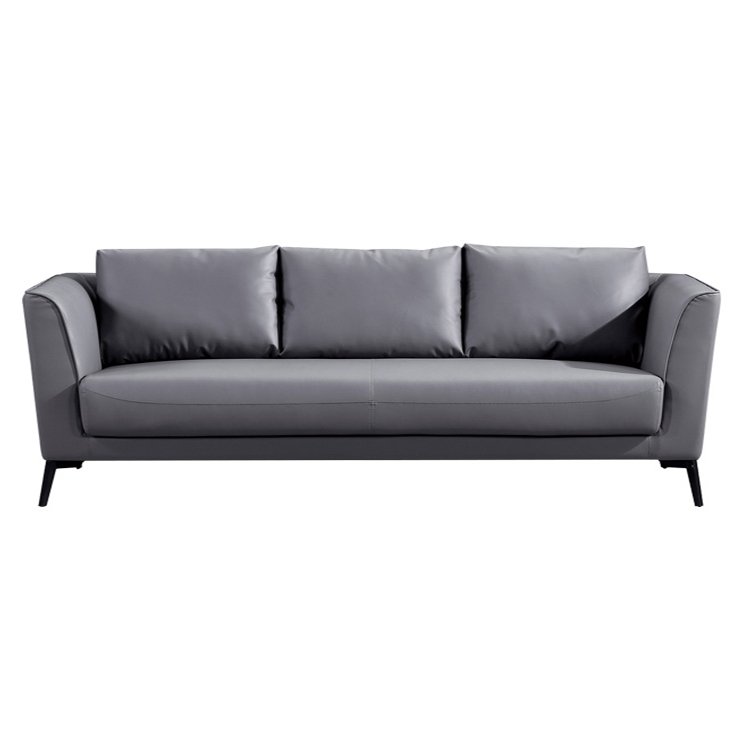 Commercial Sofa Office Reception Furniture Grey Modern Leather Sofa Sets Living Room Sofa