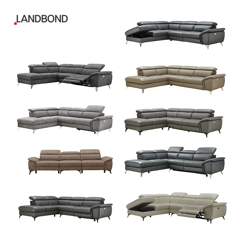 Room incliner sofa set leather electric sofa Couches Luxury Microfiber Fabric Sectional For Home Furniture L Shaped Sofa