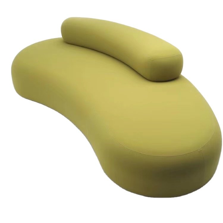 Runxi Modern Curved Sofa Living Room Furniture Fabric cream boucle velvet bubble rock sofa