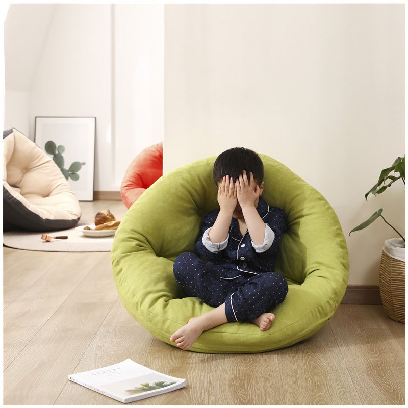 Machine washable multiple colors egg roll shape room large bean bag sofa Floor Cushion chair for adult kids
