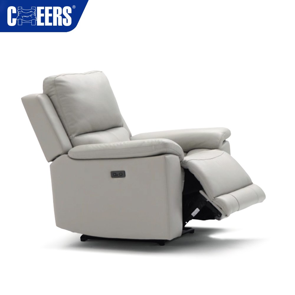 MANWAH CHEERS Euro Leather Power Reclining Living Room Sofa 3+2+1 Luxury Sofa Set with USB for Living Room