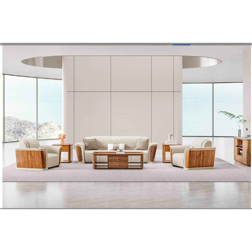 Office Sofa Custom Office Casual 1 1 3 Seater Leather Office Commercial Modular Reception Complete Sofa Set furniture factory