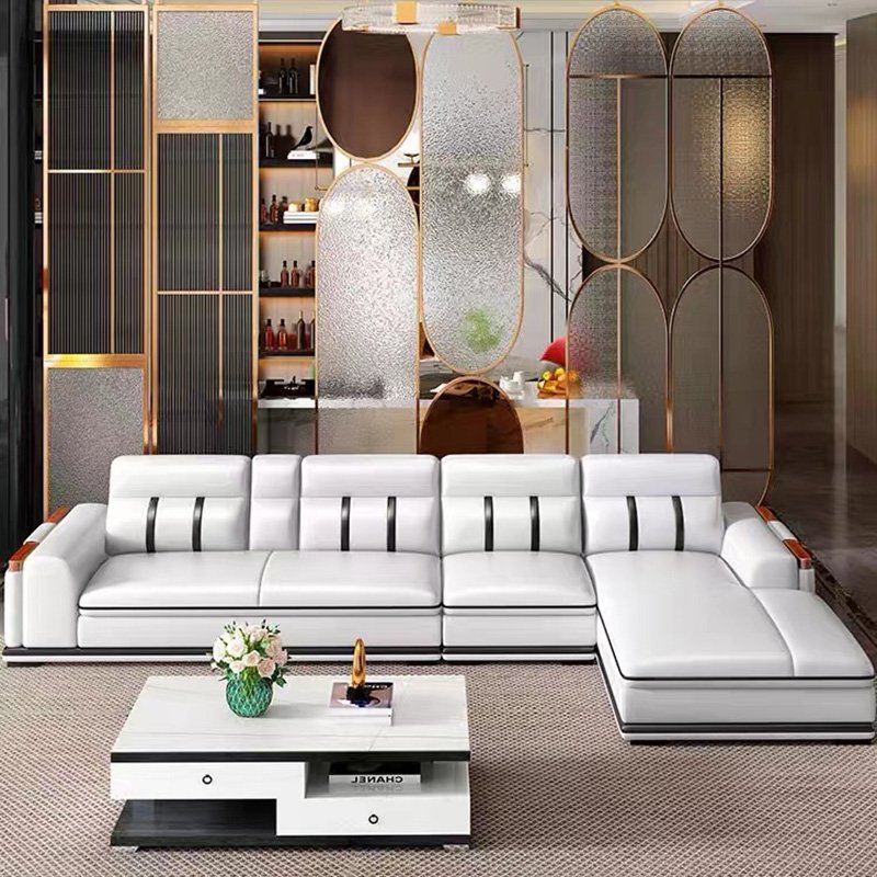 Sectional couch sofa set luxury nordic sofa set living room home leather sofa