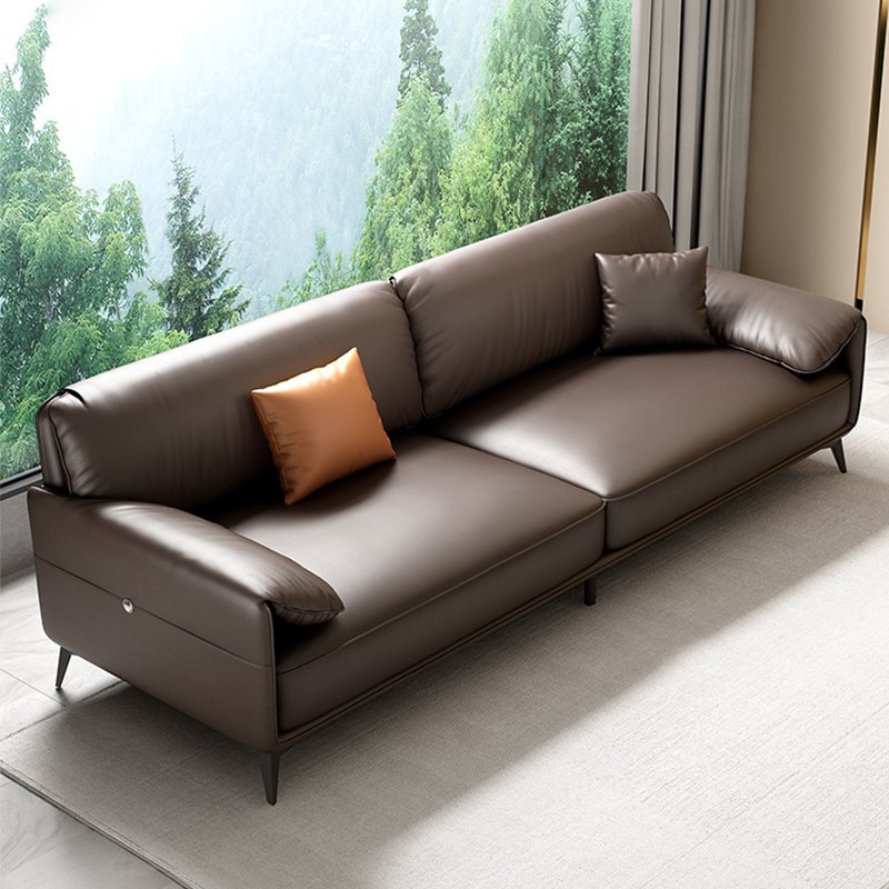 Modern Nordic 2-Seater Leather Office Sofa Set Modular European Style for Commercial Reception Schools Workshops Home Offices