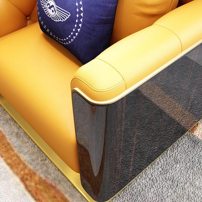 American style design couch sectional chesterfield sofa sets living room furniture royal brown leather sofas for home luxury