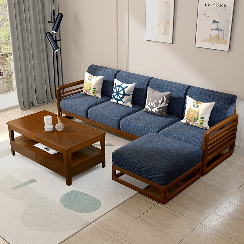 Nordic fabric sofa Detachable and washable Factory Low Price Sells OEM ODM solid wood sofa combination