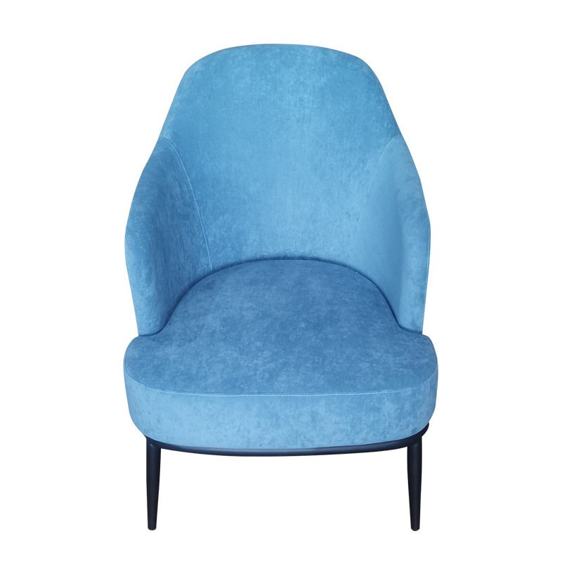 Modern Minimalist Italian Style Office Reception Sofa Set Curved Fabric Sofa with Solid Wood Frame and High Resilience Sponge
