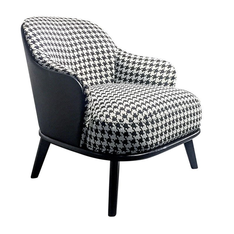 Modern Minimalist Italian Style Office Reception Sofa Set Curved Fabric Sofa with Solid Wood Frame and High Resilience Sponge