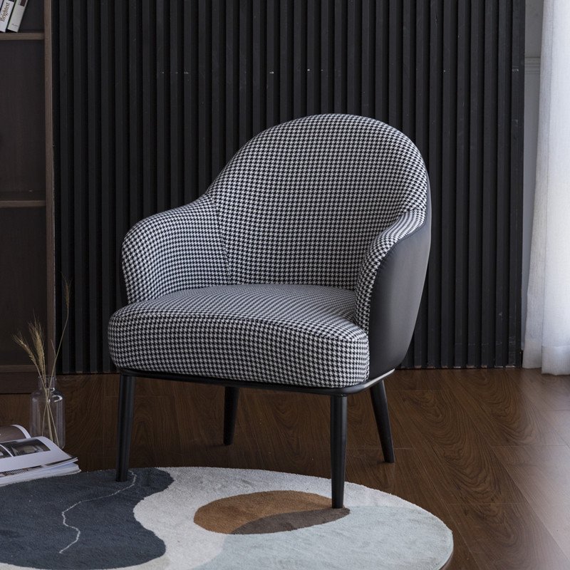 Modern Minimalist Italian Style Office Reception Sofa Set Curved Fabric Sofa with Solid Wood Frame and High Resilience Sponge