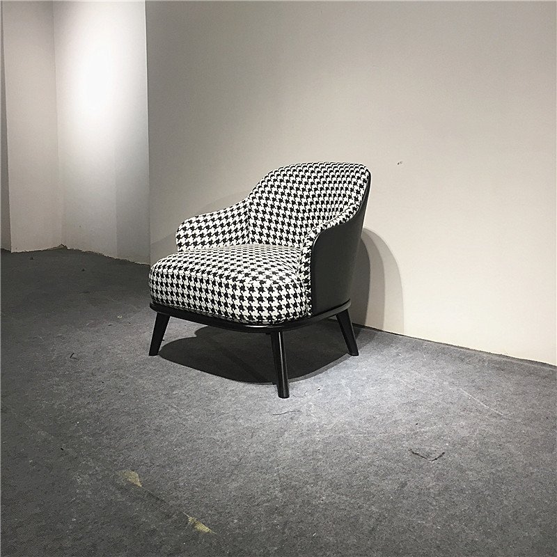 Modern Minimalist Italian Style Office Reception Sofa Set Curved Fabric Sofa with Solid Wood Frame and High Resilience Sponge