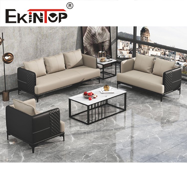 Ekintop Hot products high quality fashion leather sofa set white low price office sofa design