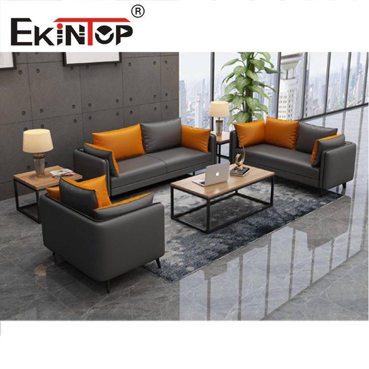 Ekintop Hot products high quality fashion leather sofa set white low price office sofa design