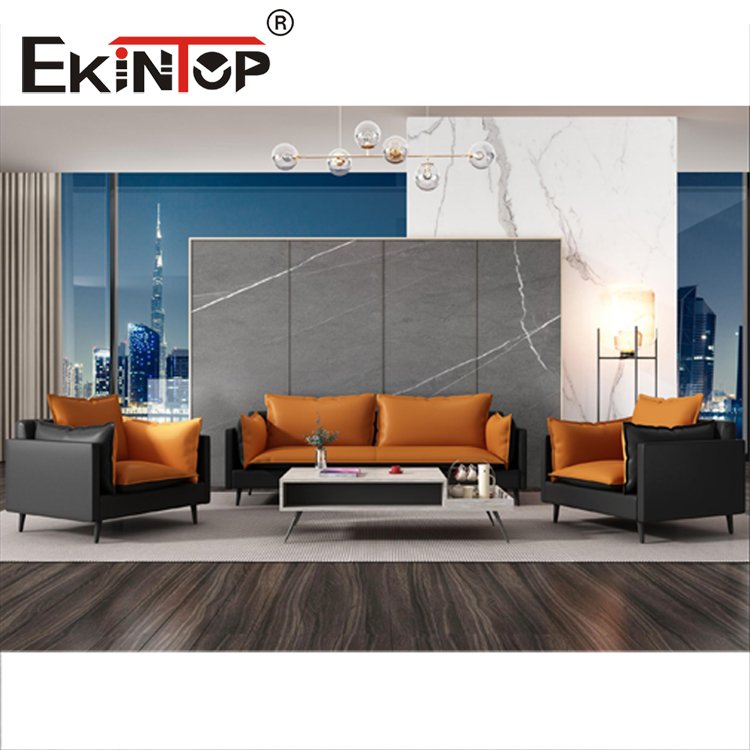Ekintop Hot products high quality fashion leather sofa set white low price office sofa design