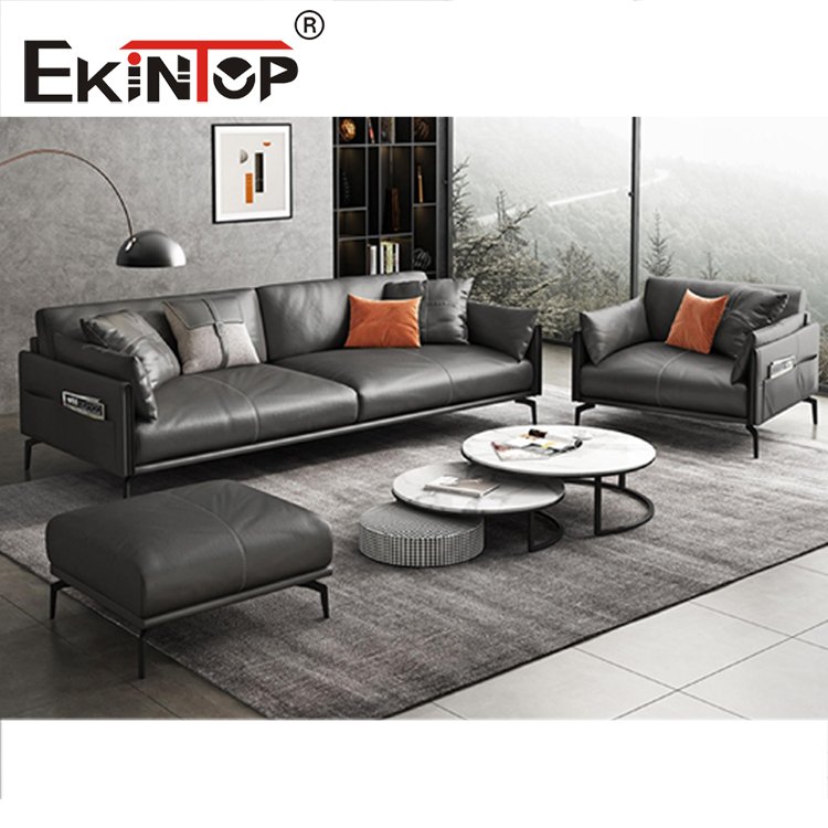 Ekintop Hot products high quality fashion leather sofa set white low price office sofa design