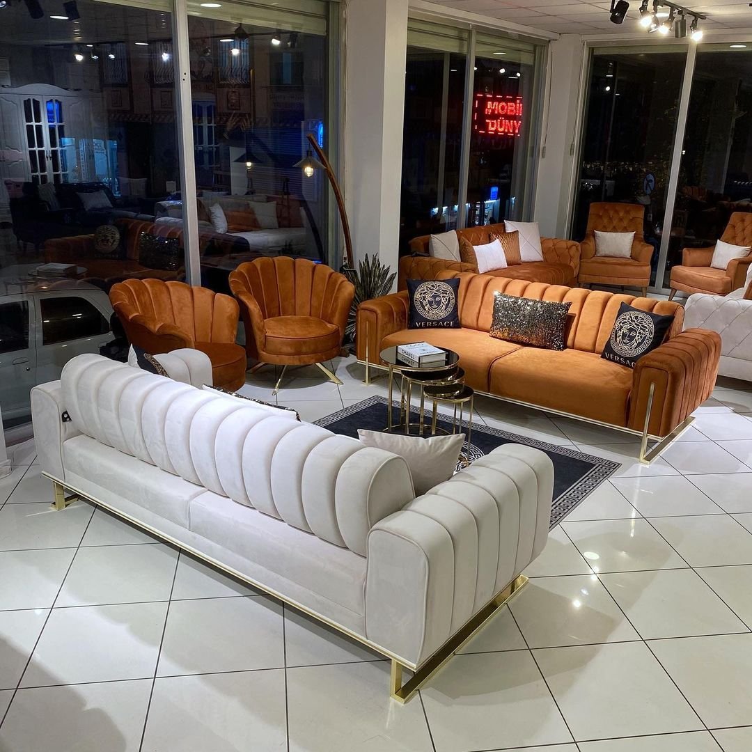 Living Room Sofas Home Sofa Furniture Set 1 2 3 seater Luxury Sofa Set with Metal Leg