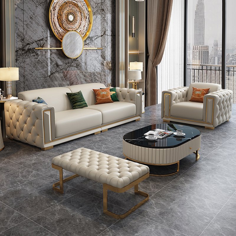 microfiber fabric New Arrival Modern villa sofa sectional couch Elegant Lounge Home furniture Modular living room sofa