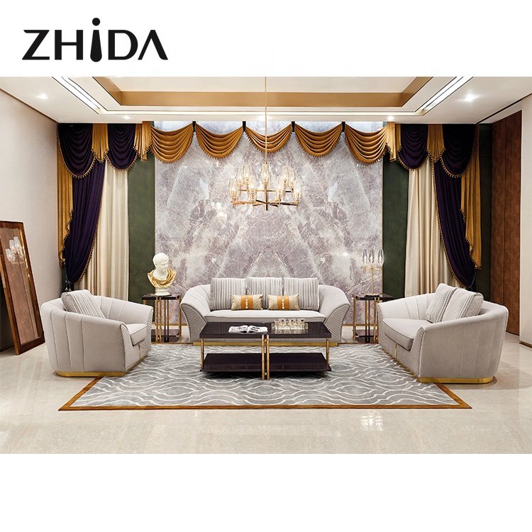 Fashion high quality high end light luxury sofa set furniture for living room