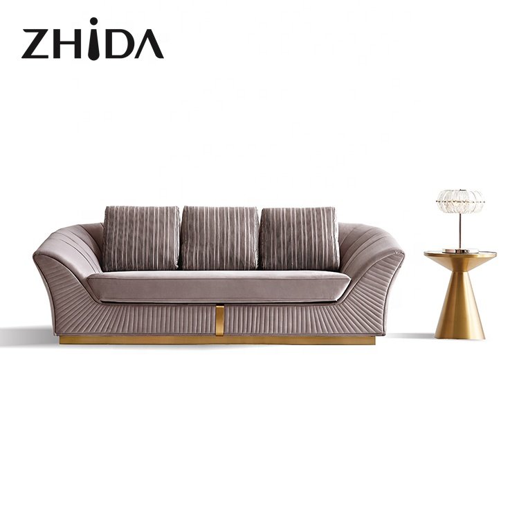 Fashion high quality high end light luxury sofa set furniture for living room