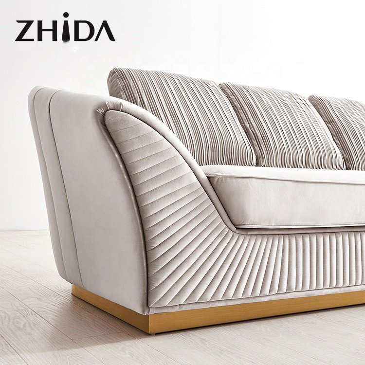Fashion high quality high end light luxury sofa set furniture for living room