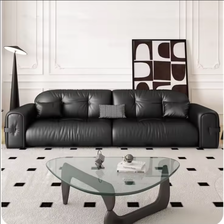 Modern Luxury Leather Sofa Set Home Office Sofa Living Room Couch Handcrafted
