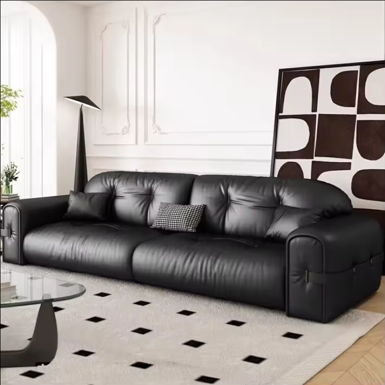Modern Luxury Leather Sofa Set Home Office Sofa Living Room Couch Handcrafted